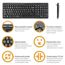 Клавіатура Piko KB-108 USB Black (1283126467103) - мініатюра 3