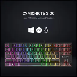 Клавіатура GamePro MK80R Red Switch RGB USB Black [111028] - мініатюра 9