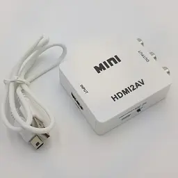 Конвертер адаптер з HDMI на AV тюльпани RCA перехідник перетворювач 1080P відео та аудіо UKC білий - мініатюра 5