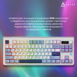 Клавіатура Ajazz AK870 Plus Murad Switch Blue/White/Dark Blue [AK870-MU-BWD] [142207] - мініатюра 12