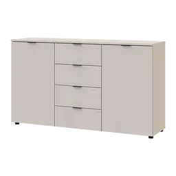 Комод Doros Рон 5 2 фасади 4 шухляди Кашемір 140х38х81 (41516047) - мініатюра 4
