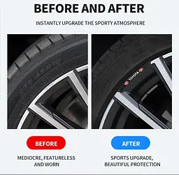Емблема обода колеса Toyota 4 шт Алюміній наклейка на диски на скотчі Чорні - мініатюра 4