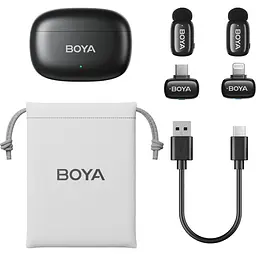 Мікрофонна радіосистем Boya mini-12 USB-C/Lightning Black [153269] - мініатюра 10