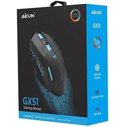 Миша Aikun Apparition Optical Gaming Mouse Backlight GX51 1000-3200DPI - мініатюра 3