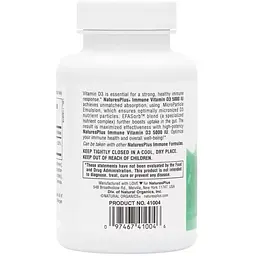 Вітамін D3 NaturesPlus 60 желатинових капсул - мініатюра 3