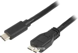 Кабель Type-C - microUSB (5P), 1 м, чорний, Cablexpert (CCP-USB3-mBMCM-1M)