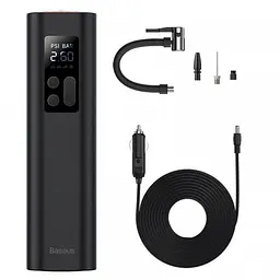 Автомобільний насос Baseus Super Mini Inflator Pump (CRCQ000001) Black - мініатюра 4