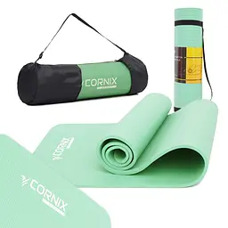Килимок спортивний Cornix NBR 183 x 61 x 1 cм для йоги та фітнесу XR-0491 Light Green - мініатюра 2