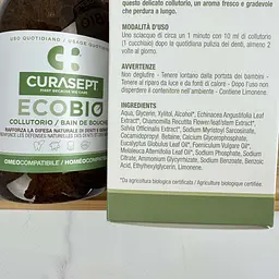 Набір для догляду за ротовою порожниною Curasept Ecobio (зубна паста 75 мл + ополіскувач 300 мл, без фтору та ментолу) - мініатюра 2