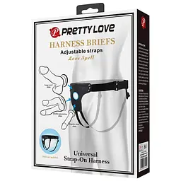Трусики для страпону Pretty Love Harness Briefs Straps Love Spell (чорний) - мініатюра 12