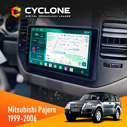 Штатна магнітола Mitsubishi Pajero 1999-2006 Wood Cyclone C9-013 4x64 DSP 4G Cyclone (НФ-00007367)