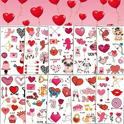Набір тимчасових тату Любов № 1 Love-tattoo-mini-set-1-10, 12 х 7 см 10 шт