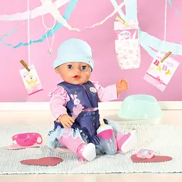 Лялька Baby Born Ніжні обійми Чарівна дівчинка, у джинсовому вбранні, 43 см (831533) - мініатюра 2