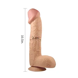 Фалоімітатор King-Sized Realistic Dildo 10.5" тілесний - мініатюра 4