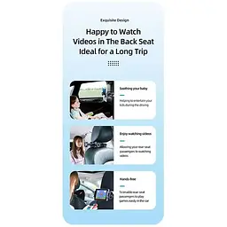 Тримач USAMS Car Rear Seat Phone-Tablet Bracket US-ZJ068 - мініатюра 6