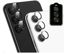 Захисне скло на камеру DK Lens Metal Ring Eagle Eye для Samsung Galaxy A14 A145/A146 015722 black - мініатюра 2