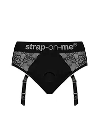 Мереживні трусики для страпона з підв’язками для панчіх Strap-On-Me Diva Harness, XS - мініатюра 3