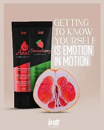Лубрикант на водній основі Intt Strawberry (100 мл) Intt SO7132 93584 - мініатюра 2