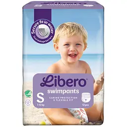 Підгузки-трусики для плавання Libero Swimpants Small 2 (7-12 кг), 12 шт. - мініатюра 2