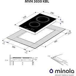 Варильна поверхня Minola MVH 3030 KBL - мініатюра 15