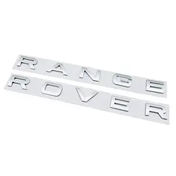 Емблема напис RANGE ROVER сіра 720х31мм пластик (на скотчі)
