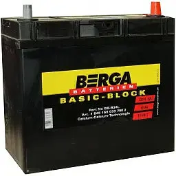 Автомобільний акумулятор Berga Basic-Block 45А Тонка клема (+/-) Asia ТК (330EN)