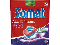 Таблетки для посудомийних машин SOMAT 24шт All in 1 Extra