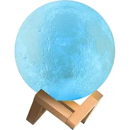 Нічник UFT RGB Moon light 3D Луна на підставці 11 см 5 режимів світла - мініатюра 3