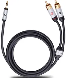 Аудио кабель 3.5 Jack-2xRCA Oehlbach i-Connect J-35 R 300 Black - мініатюра 1