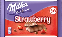 Шоколадні батончики Milka Erdbeer Riegel Strawberry 5 х 36.5 г
