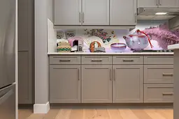 Кухонний фартух Рожеві Сакури для кухні наклейка ПВХ чай Японія Схід Рожевий 60х200 см Happy Pocket Z180513 - мініатюра 3