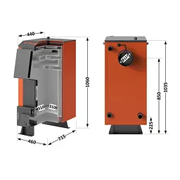 Котел твердопаливний сталевий Thermo Alliance Magnum V 4.0 SF 12 - мініатюра 2