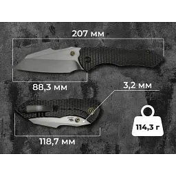 Ніж Weknife High-Fin XL Grey (WE24010-6) - мініатюра 12