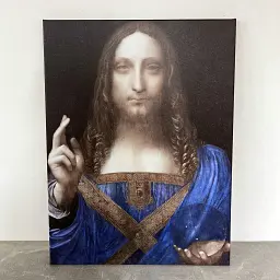Інтер'єрна картина Спаситель світу, Леонардо да Вінчі, Leonardo da Vinci, Salvator Mundi, релігійний декор, 60×43 см (id6946) - мініатюра 4