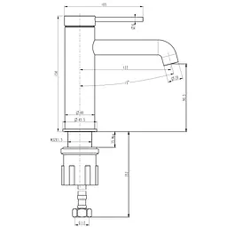 Змішувач для умивальника Topaz Loft TLF 32201-H75-C Хром - мініатюра 7
