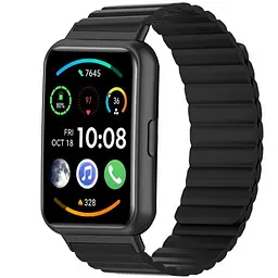 Силіконовий магнітний ремінець Primolux Magnet для фітнес браслета Huawei Watch Fit 2 Black - мініатюра 3