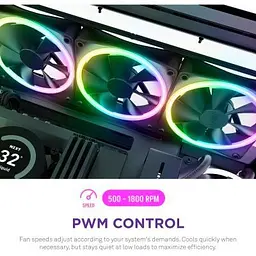 Кулер до корпусу NZXT F120RGB Duo - 120mm Dual- (RF-D12SF-B1) - мініатюра 10