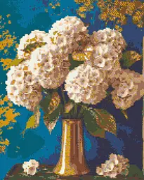 Алмазная мозаика/вышивка Цветы. Букет гортензий 40*50 см Оригами OD 3295