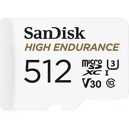 Карта пам'яті SanDisk microSDXC High Endurance 512GB UHS-I U3 V30 + SD Adapter (SDSQQNR-512G-GN6IA) [136567] - мініатюра 3