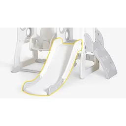 Гірка-трансформер для дітей з гойдалкою Mealux Lola (KD-B076 White / Grey) - мініатюра 5