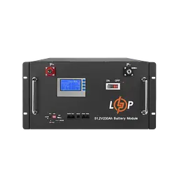 Акумулятор LP LiFePO4 48V (51,2V) - 230 Ah (11776Wh) (Smart BMS 200A) с LCD RM - мініатюра 2