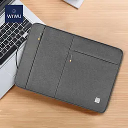 Чохол-карман Wiwu Alpha Slim Sleeve for MacBook 13.3'' Grey [57178] - мініатюра 3
