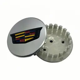Ковпак колеса Cadillac срібло+логотип на чорному фоні 67мм пластик 1шт OEM 9597375 (ковпачок)
