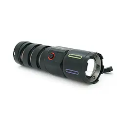 Ліхтар пошуковий BP-538 LED PM60, 3 режими, ліхтарик, індикація заряду, живлення від акумулятора, IP65, USB кабель, 225х130х60мм, 0,525кг, Black, BOX