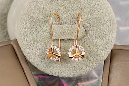 Сережки Xuping Jewelry тріада 2.5 см золотисті