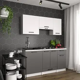Кухня модульна MebelStar Nika 1,6 м Аляска білий/Антрацит (MBS-1452)