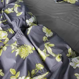 Простирадло MirSon Сатин 22-1387 Gray Flowers 110х160 см (2200010473216) - мініатюра 4