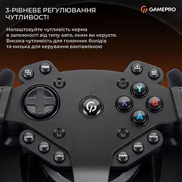 Руль и педали GamePro RW575PM с коробкой передач XBOX/PS4/PS3/PC/SWITCH - миниатюра 9