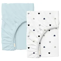 Набір простирадло на резинці 200х200 LIGHT BLUE LOVE COSAS (4822052405161)