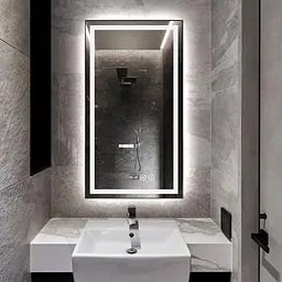 Дзеркало Dusel DE-M0061S1 Black 65x80 см, Чорний - мініатюра 2